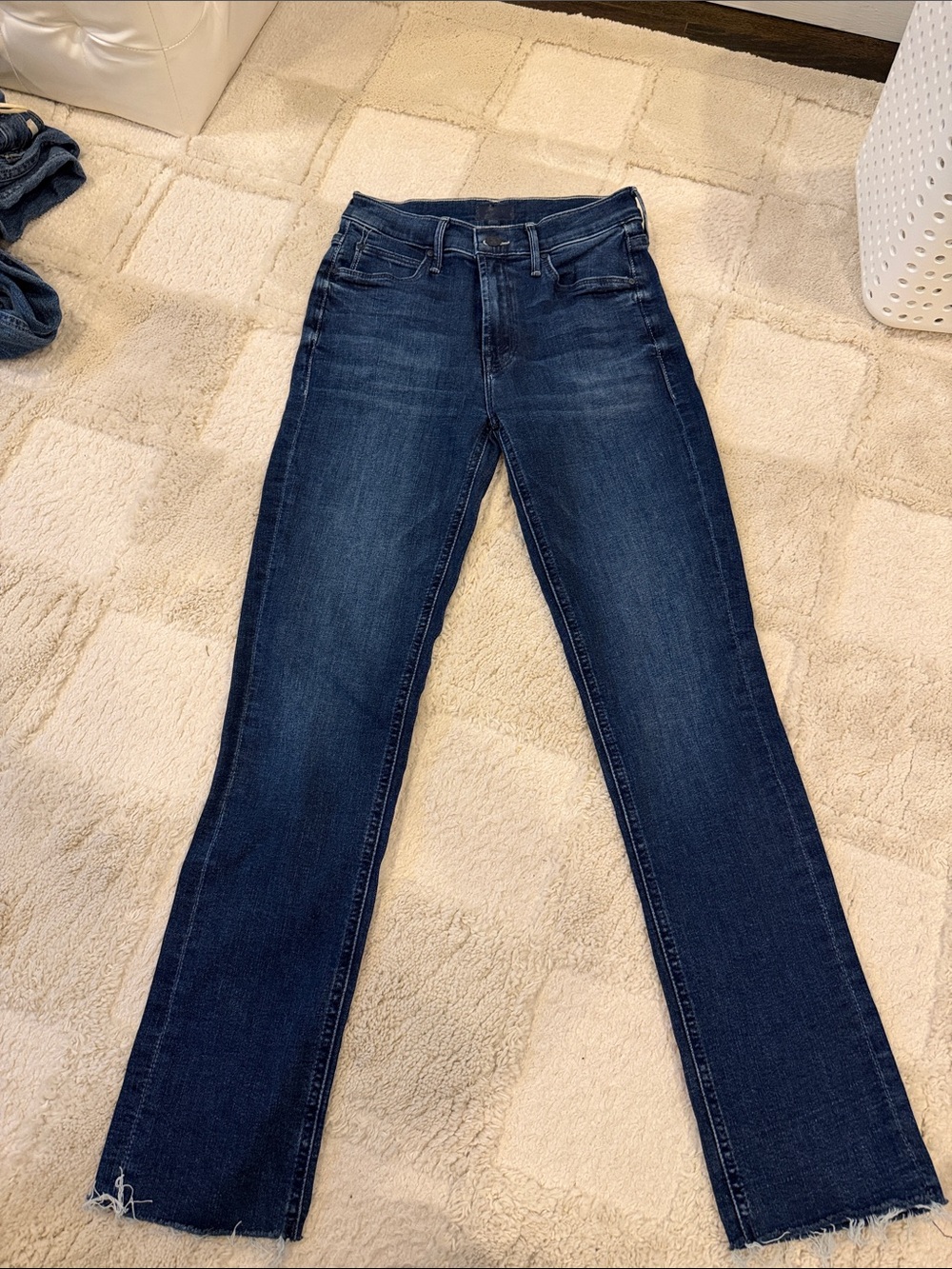 Mother The Mid Rise Dazzler Ankle Fray Jeans